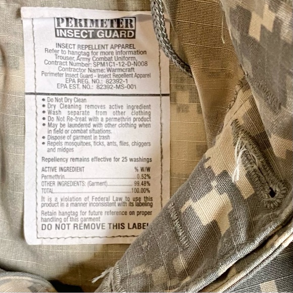 U.S. Army Green/Tan Digital Camo Combat Parachute Multi Pocket Cargo Nylon Pants - Picture 7 of 7